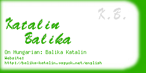 katalin balika business card